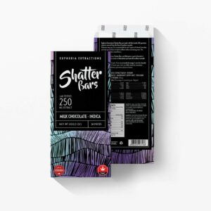 Euphoria Extractions - 500mg Shatter Bar - Milk Chocolate (Sativa)