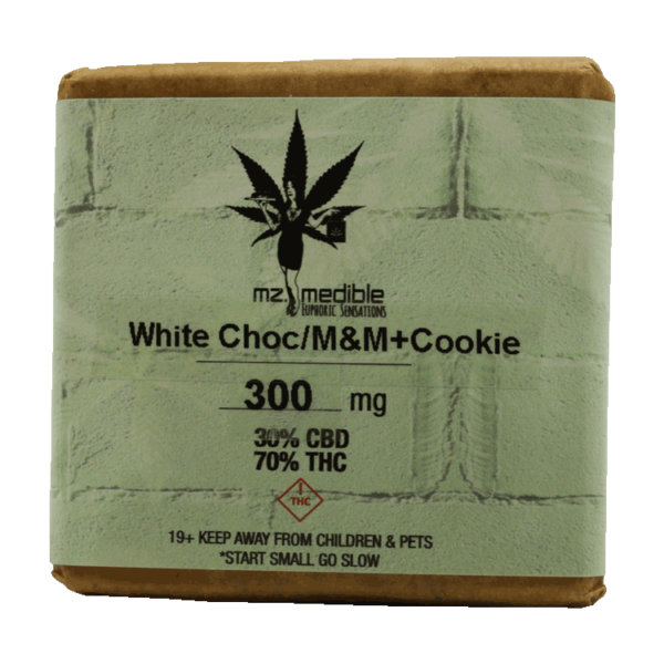 Chocolate---Mz-Medible,-White-Choc-MnM.1..27-08-19 MZ Medible - White Choc/M&M+ Cookie - 300MG