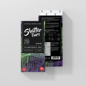 Euphoria Extractions – Shatter Bars – Vegan Dark Chocolate
