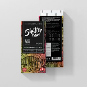 Euphoria Extractions - Shatter Bars - Vegan Dark Chocolate - Sativa 500mg